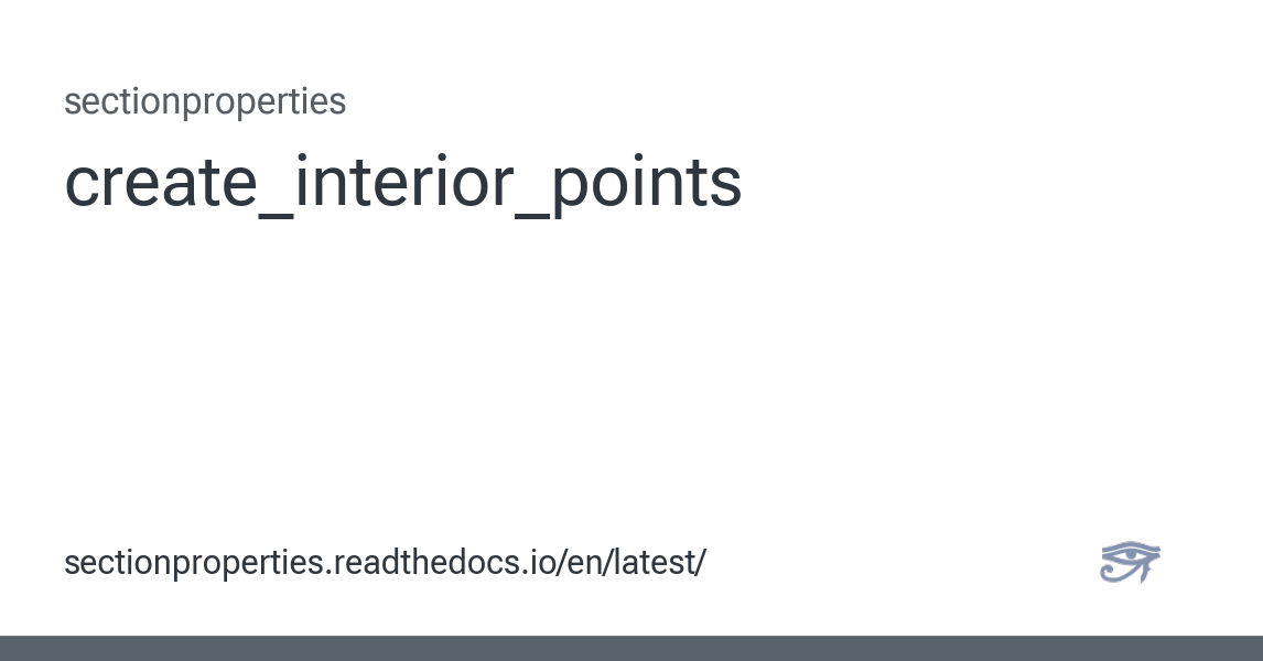 create_interior_points - sectionproperties documentation